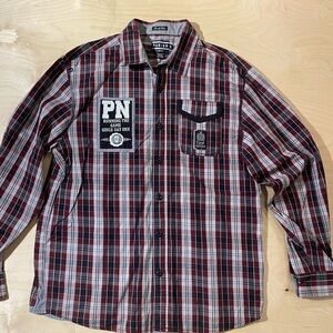 Parish Nation Long Sleeve Button Front Shirt XL (IK)